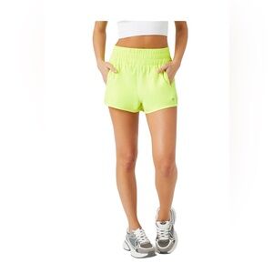 Forever 21 Active Shirred Shorts in Neon Yellow | Medium NWT